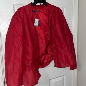 NWT Baccini Red Bomber Jacket